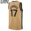 Barn Toronto Raptors Tröja Dennis Schroder Nike 2023-24 City Edition Gold Swingman
